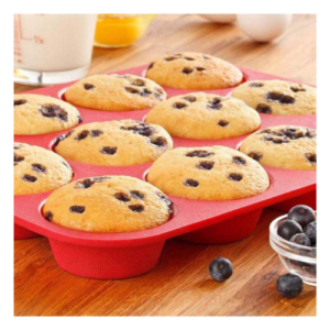 Molde de Silicona para Muffins, Cupcakes o Magdalenas
